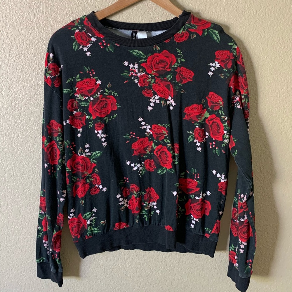 floral crewneck sweatshirt